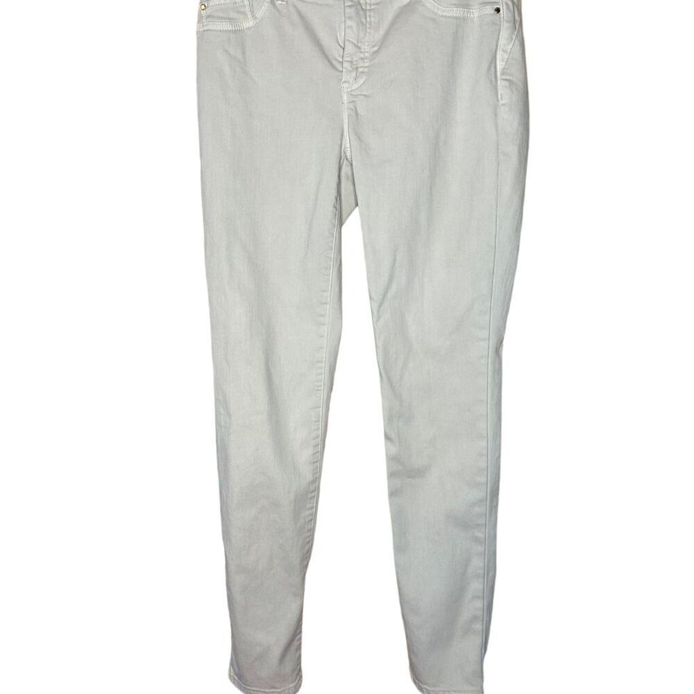 Chico's So Slimming Skinny Jeans Ivory Stretch 5-Pocket Women's Size 00